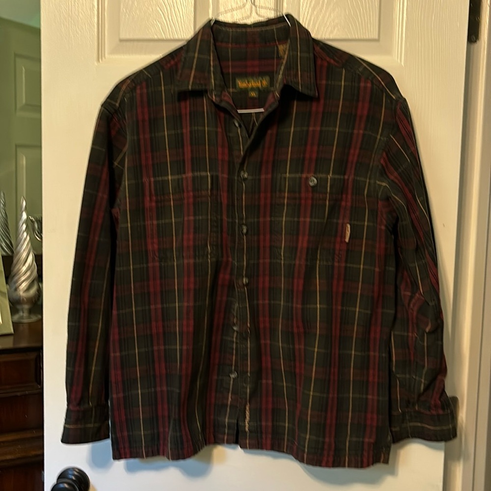Men’s Timberland heavy flannel button down.